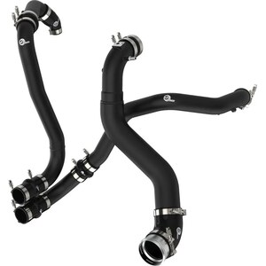 AFE Power - 46-20514-B - Intercooler Pipe - Aluminum - Black Powder Coat - Turbocharger to Intercooler - Ford EcoBoost V6 - Ford Fullsize Truck 2021-25