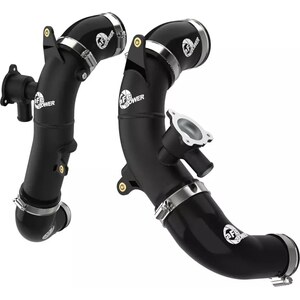 AFE Power - 46-20568-B - Intercooler Pipe - Aluminum - Black Powder Coat - Turbocharger to Intercooler - Toyota V6 - Toyota Fullsize Truck 2022-25