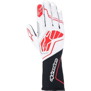 Alpinestars USA - 3550224-123-M - Glove Tech-1 ZX V4 Blk / Wht / Red  Medium