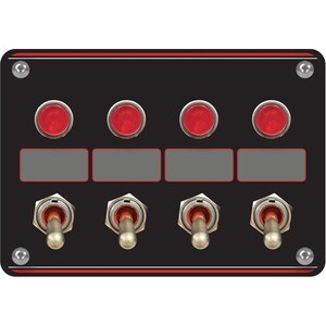 Longacre - 52-48865 - Accessory Panel Black Switch w/Pilot Light
