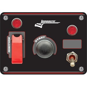Longacre - 52-48866 - Ignition Panel Black w/ 1 Acc and Pilot Light