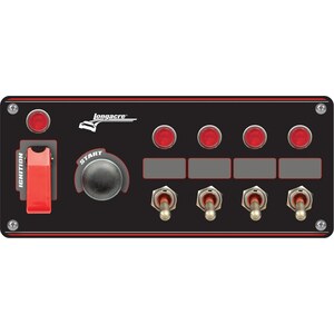 Longacre - 52-48869 - Ignition Panel Black w/ 4 Acc and Pilot Light