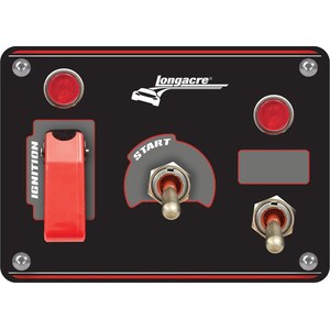 Longacre - 52-48966 - Ignition Panel Black w/ 1 Acc and Pilot Light