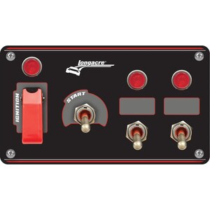 Longacre - 52-48967 - Ignition Panel Black w/2 Acc. and Pilot Light