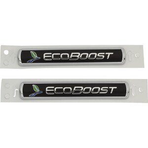 Ford Racing - M-1447-EBBLK - EcoBoost Emblems/Badges- Black and Silver-Pair