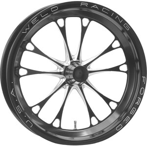 Weld Racing - 784C-15001-B - V-Series Frnt Drag Wheel Blk 15x3.5 Strange Mnt
