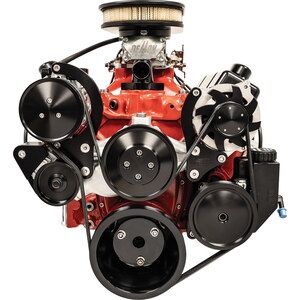 Billet Specialties - STB1320 - Street Trac SBC Smooth Style Black