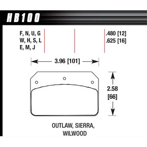 Hawk - HB100J.480 - Brake Pads