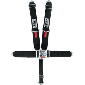Crow Safety Gear - 11064-2 - Harness 5 Point Latch and Link 16.1 QA Black