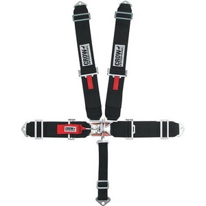 Crow Safety Gear - 20084 - 5-Way 3in L&L Lap Belt Pull Down  Individual Ha