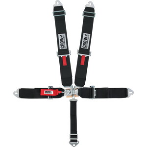 Crow Safety Gear - 11044 - Safety Belts 5pt L&L 50in Clip In Black 16.1