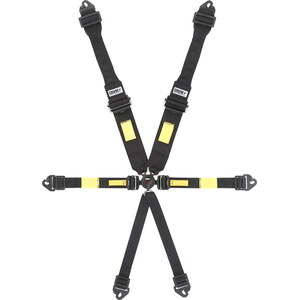 Crow Safety Gear - 31004 - Enduro Harness 6 Point Quick Change Hans Blk