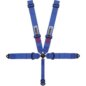 Crow Safety Gear - 11143B - 5-Way 3in Kam Lock 52in Lap Belt Pull-down Clip-