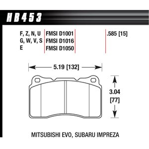 Hawk - HB453N.585 - Hawk Performance Street Brake Pads (4)
