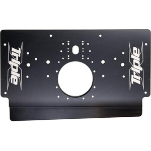 Triple X Race Components - SC-EG-0231BLK - Sprint Car Rear Motor Plate Long Black