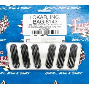 Lokar - BAG-6143 - 68-72 Nova Billet Brake Pad w/Rubber