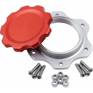 Allstar Performance - 40134 - Fuel Cell Cap and Bung JAZ 6-Bolt Red