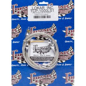 Lokar - TCP-1000LS1 - Polished LS1 Hi-Tech Throttle Cable