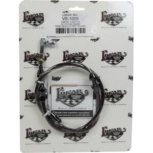 Lokar - VS-1005 - VS Throttle Cable Black Black Wrap w/ Red Tracer