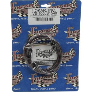 Lokar - VS-100LS1548 - VS Throttle Cable Black Black Wrap w/ Red Tracer