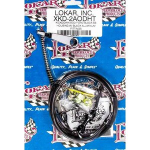 Lokar - XKD-2AODHT - Lokar Black Kickdown Kit Ford Aod