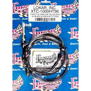 Lokar - XTC-1000HT36 - Throttle Cable Black 36in