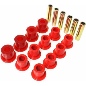 Energy Suspension - 2.2107R - 87-94 CJ Frt & Rr Sprng Bush Set Red
