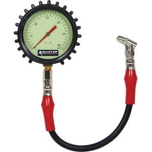 Allstar Performance - 44047 - Tire Pressure Gauge 0-30 PSI 4in Glow