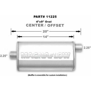 Magnaflow - 11225 - Stainless Muffler 2.25In. Offset In/Center