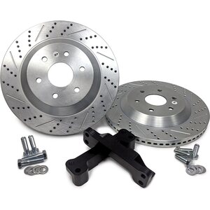 Baer Brakes - 2301059 - Brake Rotor - EradiSpeed 1 - Front - Directional / Drilled / Slotted - 15 in OD - Brackets / Hardware - Iron - Zinc Plated - GM Fullsize Truck 2015-18