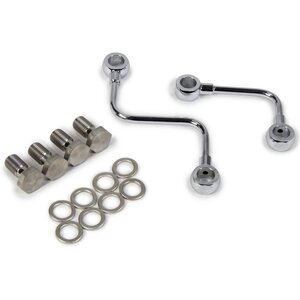Baer Brakes - 6801311 - Brake Line Kit - Pre-Bent - 3/8-24 in Banjo - Stainless - Polished - Baer Remaster Master Cylinder