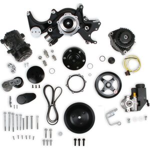 Holley - 20-240BK - Mid-Mount Acc. Drive Sys SBC - Black Finish