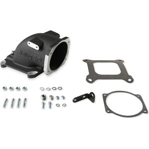 Holley - 300-240BK - Intake Elbow 4150 GM LS TB Flange - Black