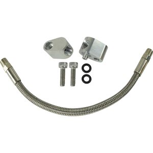 ICT Billet - 551694H - Throttle Body Bypass Hos e Coolant Steam Crossove