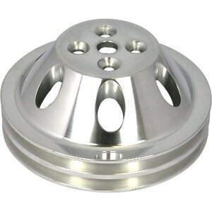 RPC - R9479POL - Pol Alum SBC Double Gro ove Pulley