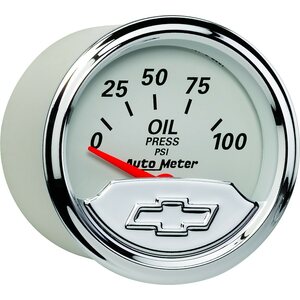 AutoMeter - 1327-00408 - 2-1/16 Gauge Oil Press 100Psi Chevrolet