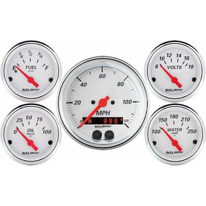 AutoMeter - 1350 - Arctic White Gauge Kit w/GPS Speedo