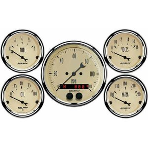 AutoMeter - 1850 - Antique Beige Gauge Kit w/GPS Speedo