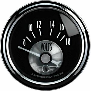 AutoMeter - 2093 - 2-1/16 Voltmeter 8-18V Prestige Black Series