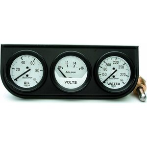 AutoMeter - 2327 - 2-1/16in Oil/Volt/Water Console