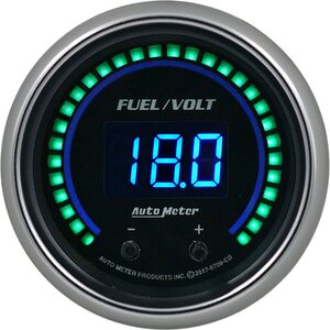 AutoMeter - 6709-CB - 2-1/16 Fuel/Volt Gauge Elite Digital CB Series
