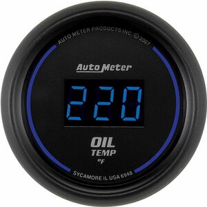 AutoMeter - 6948 - 2-1/16in Cobalt Oil Temp Gauge  Digital 340F
