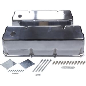 Mr. Gasket - 6890G - Bbf Cast Alm Valve Cover Set Tall Polished