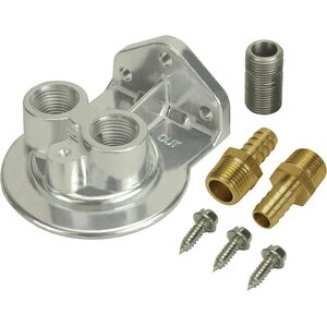 Derale - 13005 - Single Mount Oil Filter Mount Ports Up