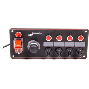 Longacre - 52-44869 - Ignition Panel Black w/ 4 Acc. and Pilot Light