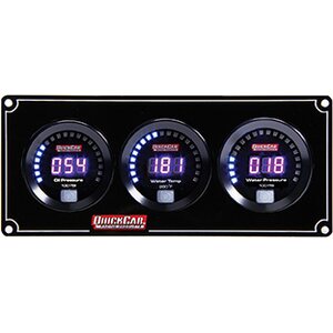 QuickCar - 67-3016 - Digital 3-Gauge Panel OP/WT/WP
