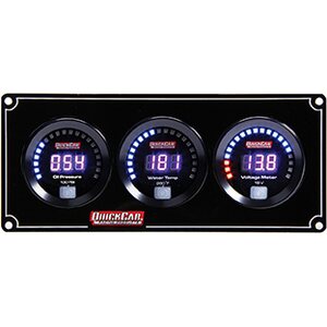 QuickCar - 67-3017 - Digital 3-Gauge Panel OP/WT Volts