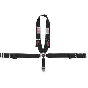 G-Force - 7140BK - 5pt Harness Camlock Black U Shoulder Pull-Dn