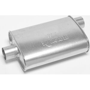 Dynomax - 17730 - Muffler - Super Turbo - 2 In Offset Inlet - 2 In Center Outlet - 14 X 4-1/4 X 9-3/4 In Oval - 18-1/2