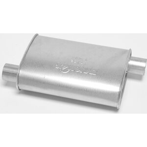 Dynomax - 17736 - Muffler - Super Turbo - 2 In Offset Inlet - 2 In Offset Outlet - 14 X 4-1/4 X 9-3/4 In Oval - 18-1/2